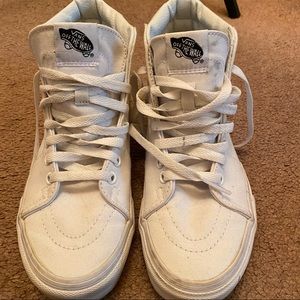 White Sk8-Hi Vans - Good Condition